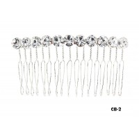 Hair Comb - 12 PCS Clear Crystal Stones – CB-2